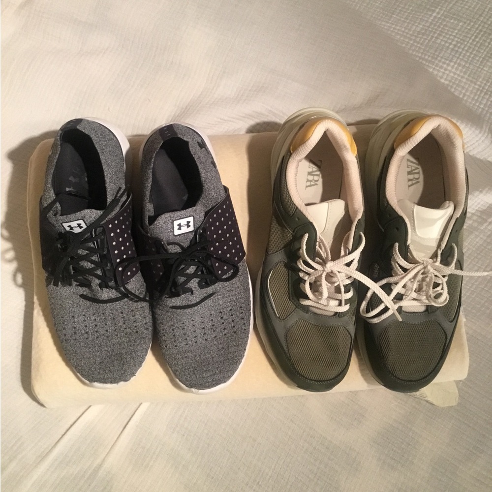 Under Armour Black and Gray Athletic Shoes